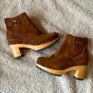 POLO Ralph Lauren Suede Wood Platform Y2K Boot 39